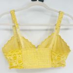 Free People  Intimately FP Womens Yellow Embroidered Floral Lace‎ Ezra Bralette S Photo 7