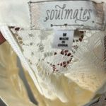Soulmates NWT Mini Swing Dress Womens M Cream Lace Sleeveless Coastal Cowgirl Photo 5