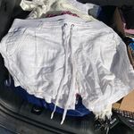 Athleta  White Linen Shorts Photo 0