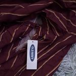 Old Navy Women's Maroon Striped Long Sleeve Dress Size M Photo 4