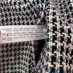 ZARA  Shacket Oversized Jacket Houndstooth Tweed Blue Fringe‎ Size Small Blazer Photo 13