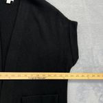 J Jill Knit Duster Cardigan Vest Small Black Open Front Pouch Pockets Relaxed Size undefined Photo 7