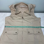 Liz Claiborne Beige Stretch Denim Full Zip Vest M Photo 5