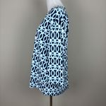 Lulu B Top Women XL Blue Geometric Nylon Stretch V Photo 5