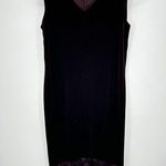 Y2K Purple Maxi Velvet Dress Size M Floral Sleeveless Whimsigoth Dark Grunge Size M Photo 0