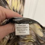 Parker  Maya Brown Yellow Ikat Print 100% Silk  Racerback Mini Dress Photo 3