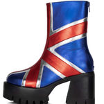 Jeffrey Campbell New Viva-4-Evr Platform Spice Girls Union Jack Bootie Sz 7 $275 Photo 0
