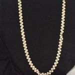 Source Unknown Vintage Wedding/Bridal Gold Tone Double Braided Faux Pearl 28" Glam Y2K Necklace Photo 0