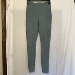 Athleta  Women's Size XS Sage Green Delancey Textured‎ Moto Tight Leggings Photo 1