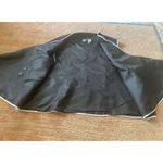 Lino USA Black Linen Blend Wrap Vest Top 3X Plus Size Tie Waist Contrast Trim Black Photo 3