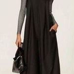 Mossi Black Wool Wide Leg Jumpsuit Size 40 EU / 10 US $564 Photo 0