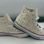 Converse  Size 7 Women Chuck Taylor All Star Hi Top Sneaker Gold silver Studs Photo 2