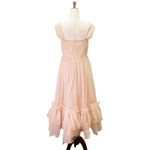 Lace & Beads Powder Pink Corset Tulle Midi Maxi Dress Size 8 Coquette Romantic Photo 4