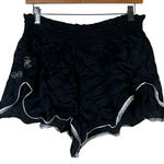 Anthropologie NWT  Black Western Cowboy Boot Dice Embroidered Smocked Shorts Sz M Photo 0