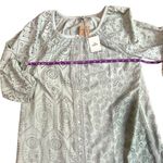 Faherty New  Valencia Eyelet Organic Cotton Dress Desert Sage Green Size Medium Photo 5