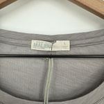 Barefoot Dreams Malibu Dove Gray Slub Jersey Dropped Shoulder Tee T-Shirt L Photo 2