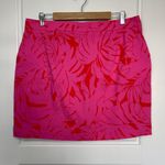 Rafaella  Stretch Skort Women's Size XL Pressed Palms‎ Carmine Rose Pockets NEW Photo 5