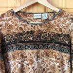 st. john's bay St. John’s Bay petite baroque floral print top size LP Photo 2