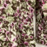 Charter Club  Pink Green Abstract Watercolor Floral Button Down Shirt Size 14 Photo 3