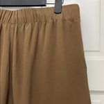 Eileen Fisher NWOT Chocolate Brown Crepe Tencel Blend Pull On Shorts - Sz Small Photo 12