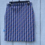 J. McLaughlin  Pulling Stretchy Bright Colored Skirt Small Reversible Pencil Skirt Photo 1