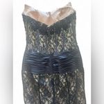 Absolutely Stunning Black Lace Boned Bustier Mermaid Evening Gown – Size 6 Photo 10