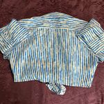 ZARA Blue and White Casual Button Down Shirt Photo 3