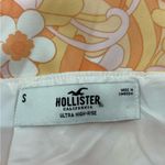 Hollister  Women's Lined orange boho 70s Ultra High Rise Floral Mini Skirt small Photo 2