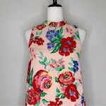 Everly  Boho Floral Sleeveless High-Neck Swing Dress, Sz Small Photo 4