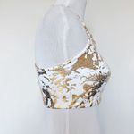 Lilly Pulitzer Luxletic Lindsay Sports Bra Shoreline Gold Foil Womens Size Small Photo 7