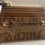 Juicy Couture wallet chestnut chino hang around card case brown gold hardware OS Photo 1