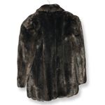 Vintage 90s Dark Brown Faux Mink Coat Size M Photo 1