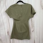 Princess Polly  Women’s 4 Green Front Tie Mini Dress Photo 3