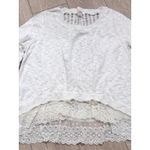 Mossimo Supply Co Mossimo Womens XXL 2X Cream Lace Trim High Low Sweater Knit Top Boho Hippie Photo 1