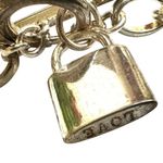 Silver tone locket charm bracelet Photo 3