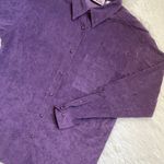 Bill Blass Vtg 90s jeans purple button down long sleeve top Photo 10