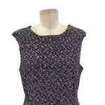 J.Crew A-line Dress in Confetti Tweed Navy Blue Pink Size 12 Photo 2