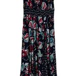 Bila Maxi Dress Womens M Navy Floral Sleeveless Boho Cottagecore Indie Hippie Blue Size M Photo 4