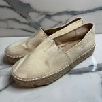 Sam Edelman  Women's Beige Canvas Cherlene Shoes Sz 8 Platform Slip-On Festival Photo 3