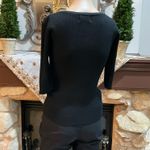 Dreamers Black  V-neck button-up sweater  Photo 2