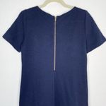 J.Crew  Navy Striped Knit Short Sleeve Mini Shift Dress 4 Photo 6