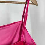 Cider  Fuscia Pink Velvet Square Neck Rouched Side‎ Slit Midi Dress Prom Formal Photo 7