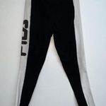 FILA  Womens Leggings Activewear Pants Size XS Black White Photo 2