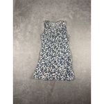 Reformation Rilynn Dress Sleeveless Button Shirtdress Mini Blue Floral Size 2 Photo 2