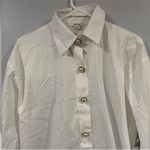 Jason Wu  Pearl Button Cotton Poplin White Shirt Small S Photo 4