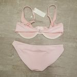 frankie's bikinis ๐๐ Anna Ribbed Top (M) + Shea Ribbed Bottom (S) Love Pink NWT Photo 6