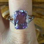 Natural Lavender Amethyst Sterling Silver Ring Size 9 Photo 0