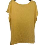 Merokeety  Shirt Womens M Yellow Cap Sleeve Stretch Tee Modest Casual Top Photo 2