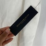 Donna Karan  New‎ York White Linen Blend High Rise Wide Leg Trouser NWT Size 16 Photo 5