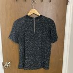 Madewell Ink Spot Leopard Silk Front Row Blouse Photo 5